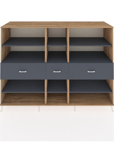 Kronos Dolap 9 Raflı 3 Çekmeceli 220x59x163 Çam-antrasit Çam-antrasit Kronos Dolap 9 Raflı 3 Çekmeceli 220x59x163 Çam-antrasit Çam-antrasit