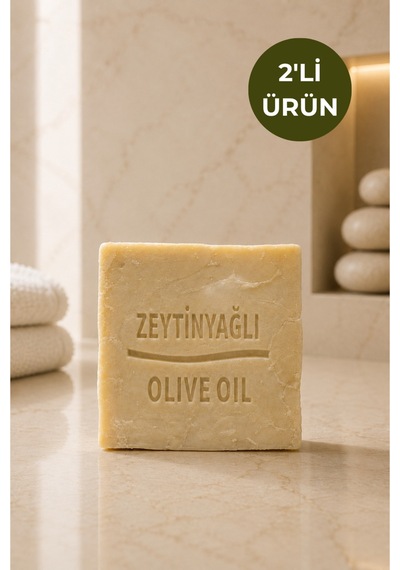 2'li Doğal Zeytinyağı Sabunu 120-140 Gr El Yapımı Bitkisel Nemlendirici Yüz, Vücut Ve Saç Sabunu - 901030323 Diğer