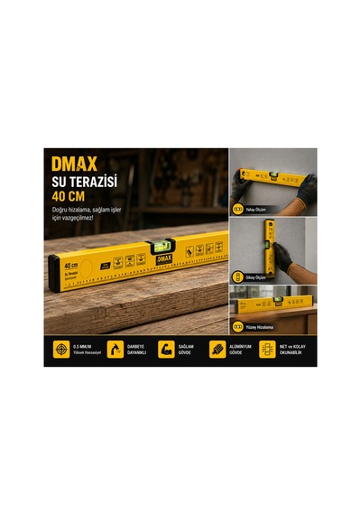 Dmax Su Terazisi 40 Cm Hassas Ölçüm Ve Dayanıklı Gövde