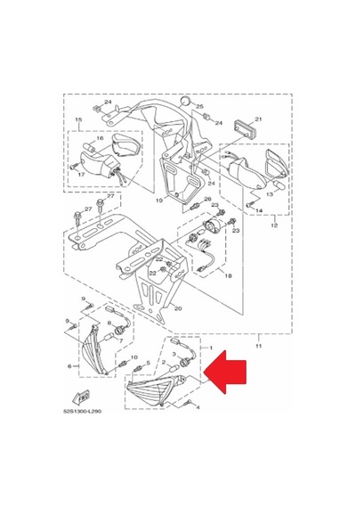 Yamaha Xenter 150 Sol Ön Sinyal 52s-h3310-00