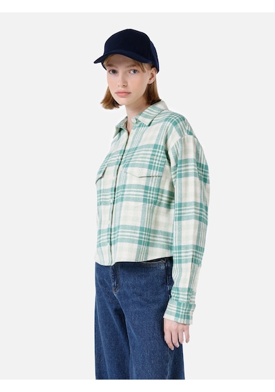 Colin's Colins Regular Fit Yeşil Kadın Uzun Kol Gömlek Cl1067160 Elma Yeşili