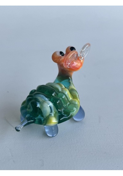 El Yapımı Murano Cam Kaplumbağa Biblo A41