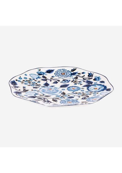 Mavi Porselen Yemek Tabağı 26,5 Cm