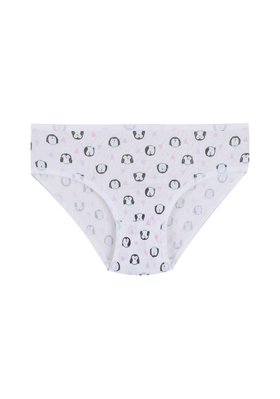 Koza İç Giyim Kız Çocuk 6'lı Desenli Slip 1050-01 Pembe - Beyaz