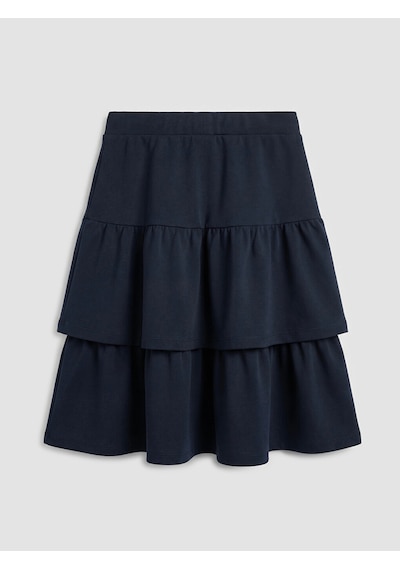 LC Waikiki Lcw Kids Lacivert Kız Çocuk Düğme Detaylı Katkat Etek Dark Navy