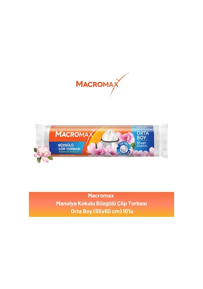 Macromax Büzgülü Manolya Çöp Torbası Orta Boy 10'lu