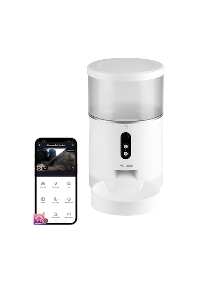 Neutron Kameralı ve Sesli Akıllı Mama Kabı Wi-Fi Destekli - App ile Kontrol