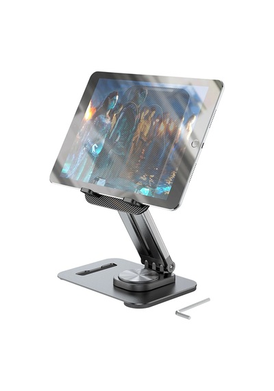 Hoco. Ph48 360 Derece Ayarlanabilir Katlanabilir Masaüstü Telefon Tablet Tutucu - Siyah Siyah