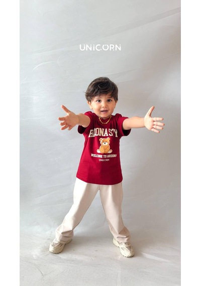 Baby Lory Kids Store Kız Çocuk Ayıcık Detaylı Takım Bordo - Krem