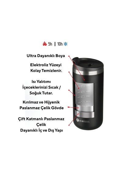 Les Artistes Paris Isı Yalıtımlı Çelik Termos Mug 350ml Cool Snoopy Çok Renkli