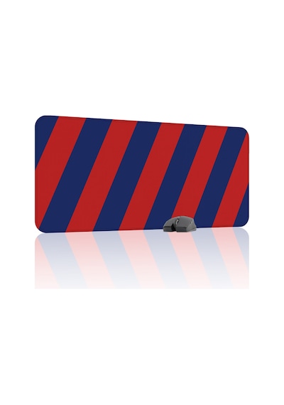 Kırmızı Lacivert 90x40 Xxl Taraftar Gaming Oyuncu Mouse Pad Kaymaz Taban Büyük Fare Altlığı Şerit