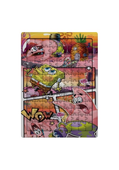 Ghostbastır Design Sünger Bob 99 Parça Ayaklı Puzzle Dekoratif Çocuk Yapbozu 034