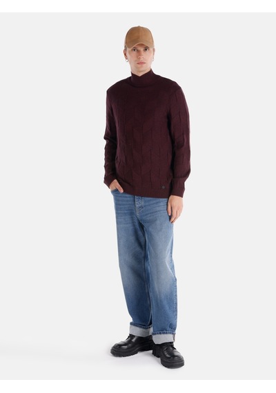 Colin's Colins Regular Fit Balıkçı Yaka Mor Erkek Kazak Cl1065745 Mor