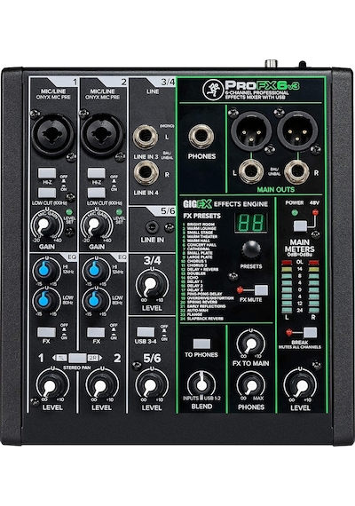 Mackie Profx6 V3 6-Kanal Usb Deck Mikser