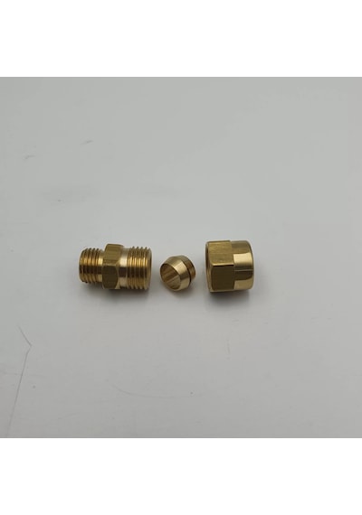 Sarı Pirinç Yüksüklü Rekor 1/4 - 10mm
