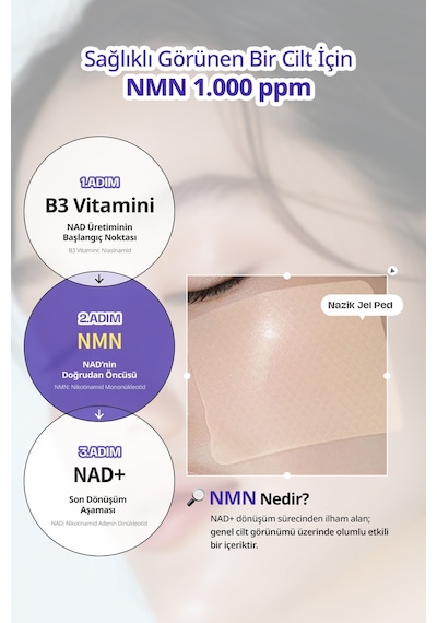 Seramid İçeren Hassas Bariyeri Destekleyen Cilt Bakım Pedi Dermatory Cera+nmn Repair Cream Gel Patch