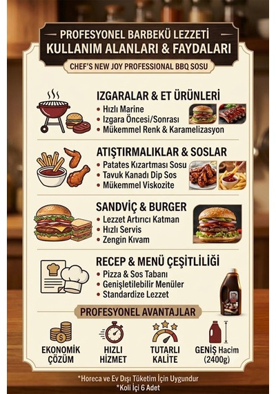 Chefs New Joy Barbekü Sosu 2400 G X 6 Adet - 1 Koli Koli Bazlı Avantaj Paketi Bbq Sauce