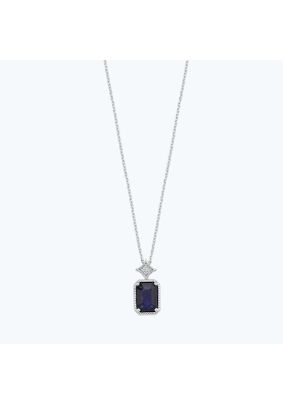 Altınbaş Pırlanta Safir Baget Kolye Klb190s-14k