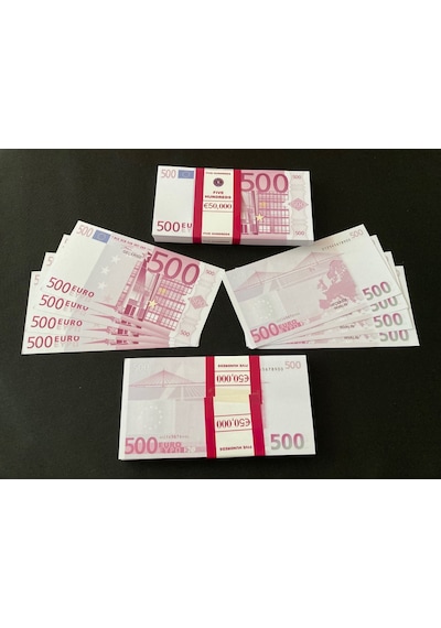 Yeni 5 Deste 500 Euro Geçersiz Eğlence Oyun Şaka Düğünde Para