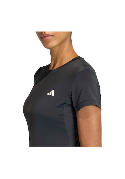 Adidas Power Essentials Workout Contour Kadın Siyah Yuvarlak Yaka Tişört Siyah
