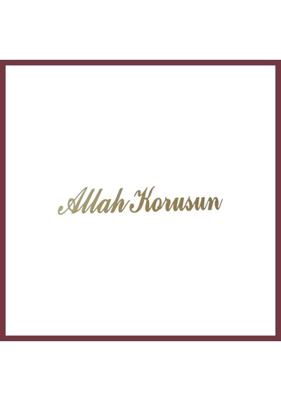 Storeşahin Allah Korusun Yazılı Oto Sticker Gold 14x3cm Shn0720