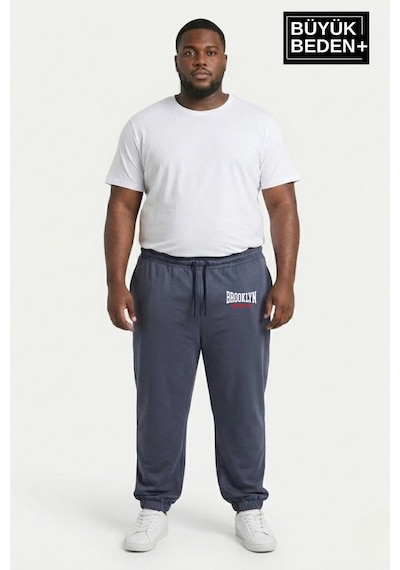 Süperlife Erkek Büyük Beden Brooklyn 1970 Baskılı Paça Lastikli Jogger İnce Eşofman Altı Spr26bea951-3 Koyu Mavi Süperlife Erkek Büyük Beden Brooklyn 1970 Baskılı Paça Lastikli Jogger İnce Eşofman Altı Spr26bea951-3 Koyu Mavi
