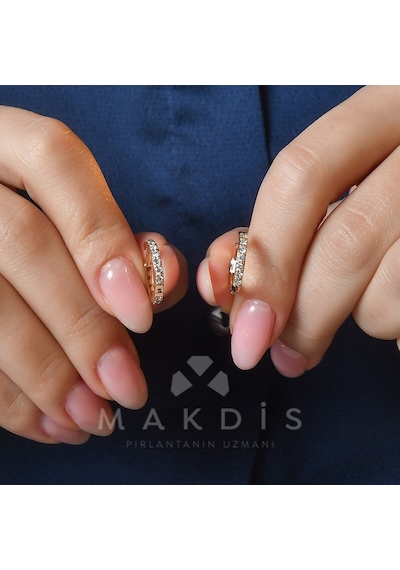 0.80 Karat Tasarım Pırlanta Küpe - Hrd Sertifikalı 50266947
