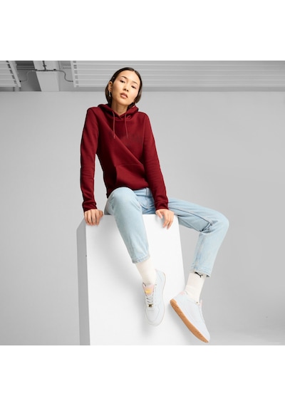 Puma Ess Logo Lab Kadın Bordo Kapüşonlu Hoodie Bordo