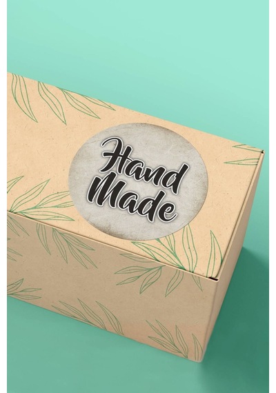Hand Made Gri Eskitme Sticker 3x3cm St2355 Çok Renkli