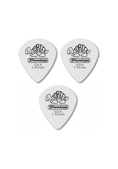 Jim Dunlop 478r1.14 3 Adet Beyaz Gitar Penası 1.14 Mm Tortex White Jazz Iıı