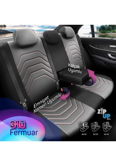 Otom Core Design Premium Deri Ekstra Destekli Oto Koltuk Kılıfı 550899954