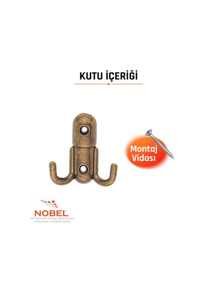Roket Askı, Metal Vestiyer Askısı, 37 Gr, Dolap Ve Duvar Askılığı, Anti K Sari Vidalı