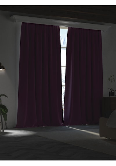 Koyu Lavanta Rengi Blackout Karartma Perde Midnight Series Koyu Lavanta