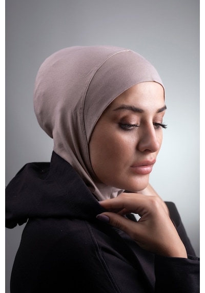 Hürrem Bone Vizon Pratik Hazır Geçmeli Bone Viskon Kumaş Hijab Spor 2106_10 Vizon