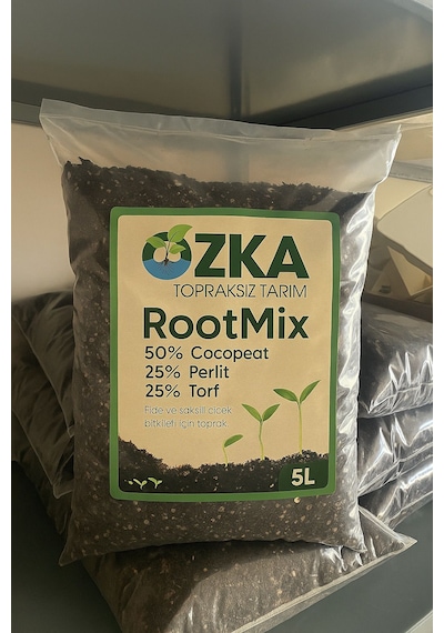 Rootmix 5l Fide Ve Çiçek Toprağı Cocopeat + Perlit + Torf Karışımı Saksı, Fide Ve Süs Bitkileri İçin Hazır Yetiştirme Ortamı 5 Litre