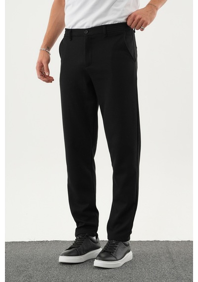 Redline Arden Kışlık Kalın Slim Fit Kemerli Erkek Pantolon Siyah