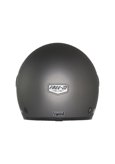 Fr-612 Mat Gri Yarım Kask Güneş Vizörlü