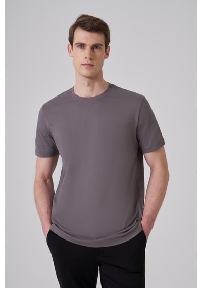 Morven Erkek Antrasit Basic Bisiklet Yaka Dynamic Fit Pamuk T-shirt 26yc018008053 Antrasit