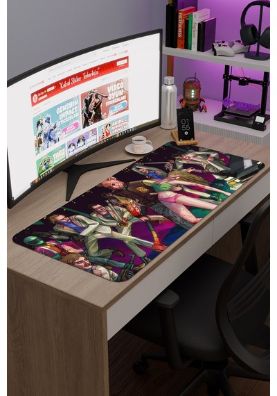 Hotline Miami Kaymaz Dikişli Kauçuk Oyuncu Mousepad V5 - 90x40 Xxl Gaming Mouse Pad Fare Altlığı