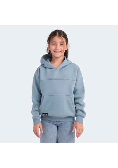 Slazenger LENE Çocuk Kapüşonlu Cepli Mavi Sweatshirt
