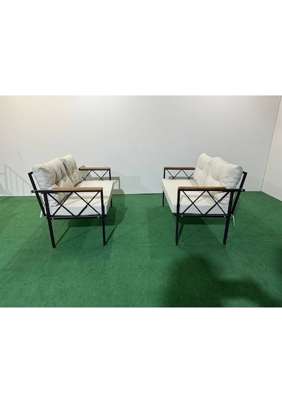 2+2balkon-bahçe-kafe-çay Seti-koltuk Takımı-oturma Grubu-ofis Koltuğu 2+2 Krem