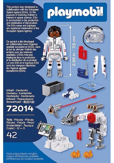 Playmobil Esa Astronaut With Robot 72014