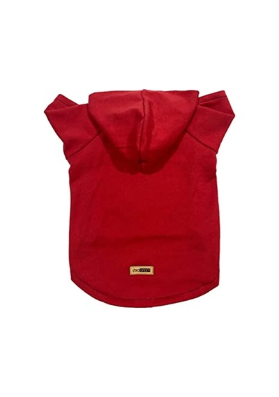 Kırmızı Ve Yeşil, Kapüşonlu Polar Sweatshirt, Köpek Ve Kedi Elbisesi, 2'li Set, S Beden