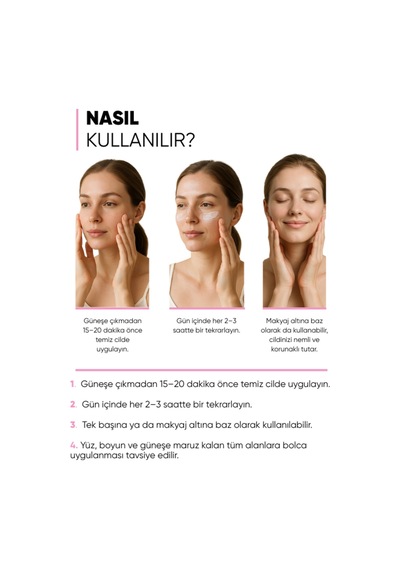 Mia Klinika Pink Tone Up Ton Eşitleyici Pembe Yüz Güneş Kremi SPF50+ 50 ML