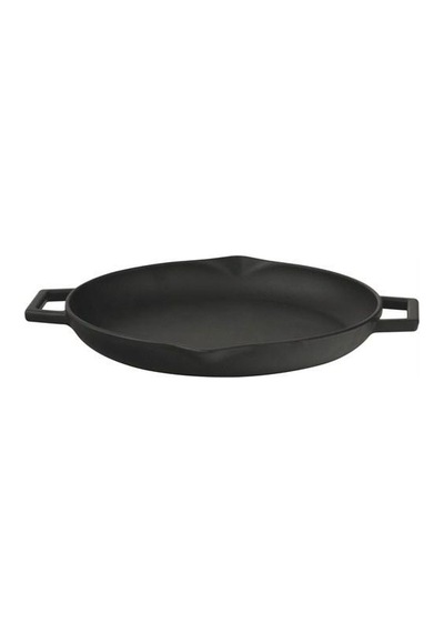 Lava Demir Döküm Yuvarlak Kavurma Tavası 30 CM Metal Kulplu