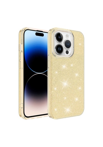 Apple Uyumlu iPhone 14 Pro Uyumlu Zore Shining Silikon-gümüş