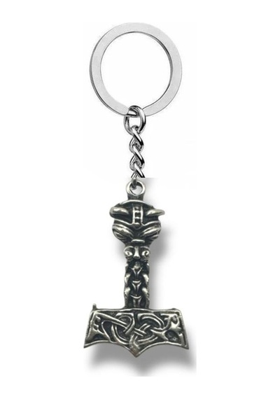 Viking Mitolojisi Thor Un Çekici Mjölnir Figürlü Unisex Anahtarlık Güç Ve Koruma Temalı Aksesuar