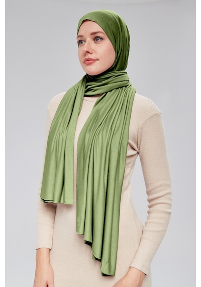 Sonbaharmoda Kadın Tesettür Luxury Penye Şal Kaymaz, Yumuşak, Dört Mevsim Kullanım Şal Fıstık Yeşili