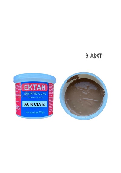 Ektan Masif Ve Ahşap Tamir Macunu Açık Ceviz 220 Gr. - 3 Adet Açık Ceviz