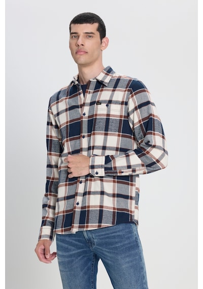 Lee Regular Fit Normal Kesim Pamuk Mavi Mevsimlik Gömlek L66N5805617 Mavi